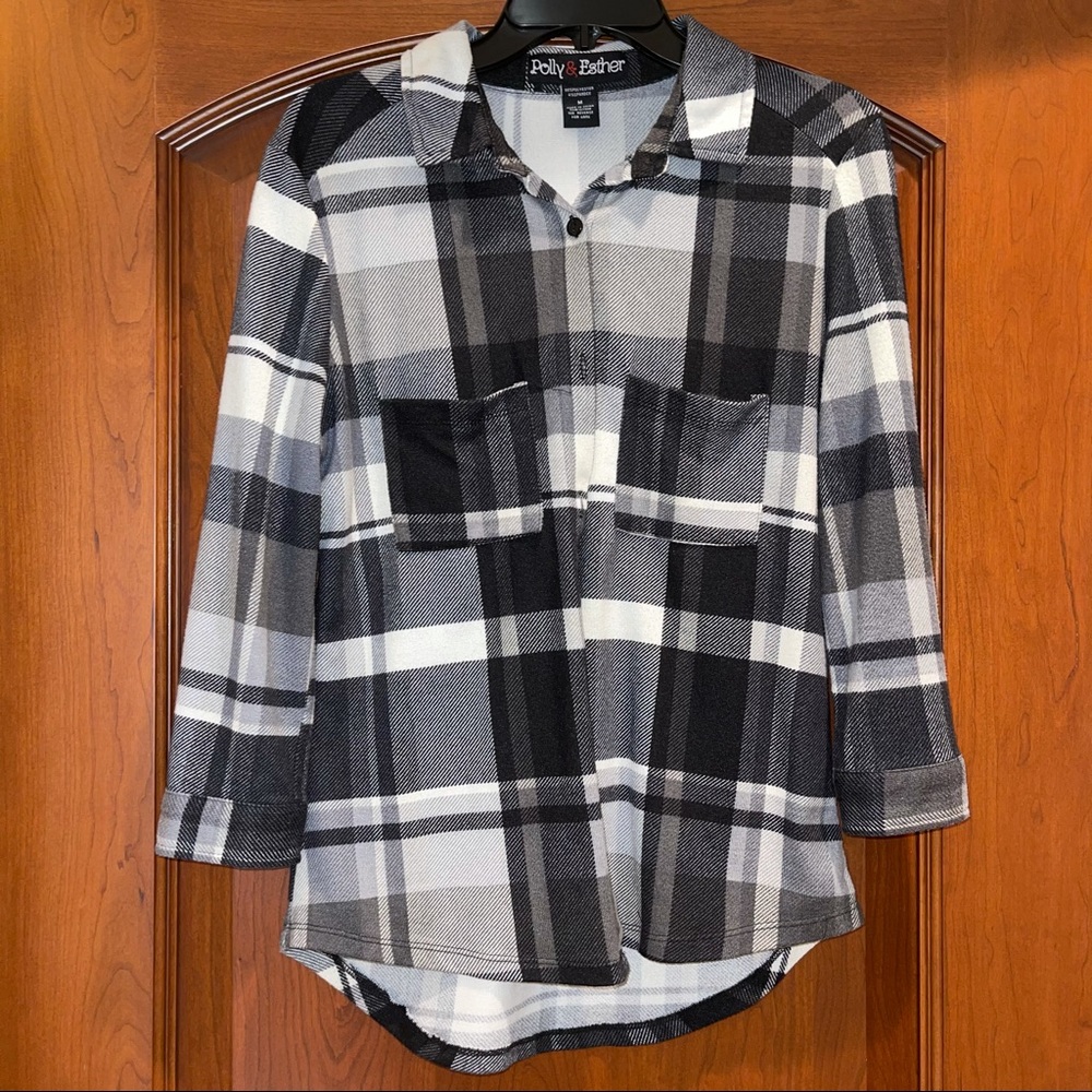 B&W checkered flannel